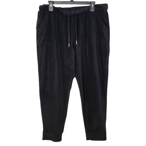 Koolaburra by UGG Velour Jogger Pants Womens XL Black‎ Tapered Lounge Comfy Cozy